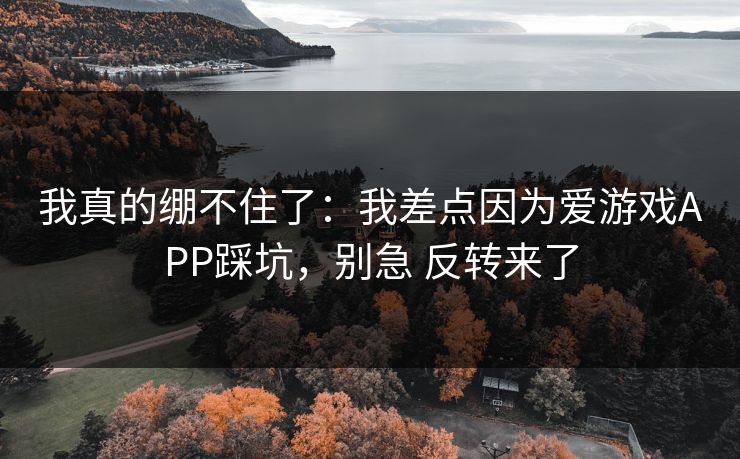 我真的绷不住了：我差点因为爱游戏APP踩坑，别急 反转来了
